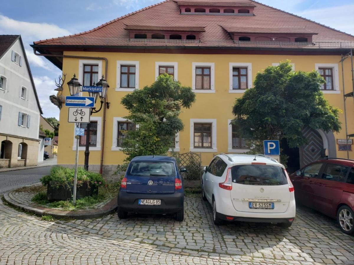 Alte Poststation Goldener Hirsch Hotel Emskirchen Eksteriør billede